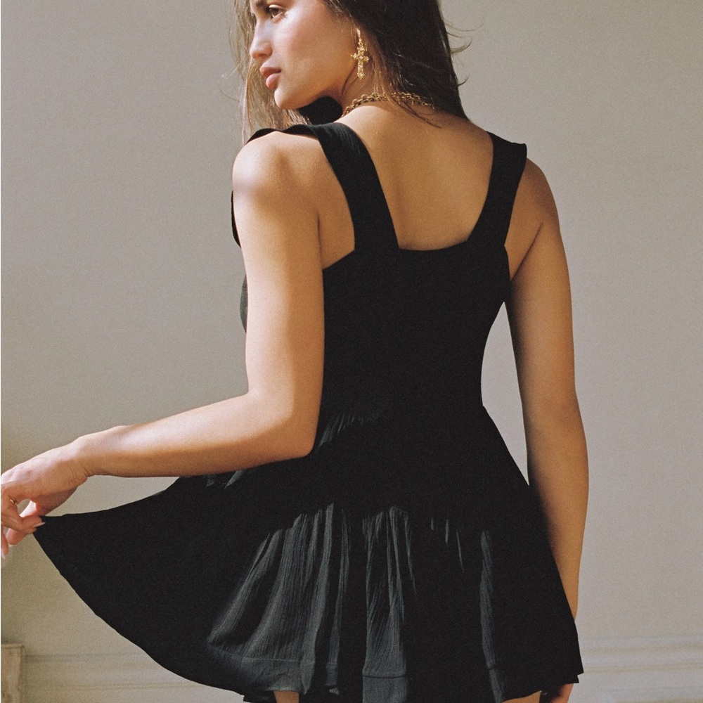 Vanessa Mooney Elisabeth Romper Dress in Black - Picture 7 of 9